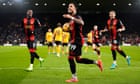 Justin Kluivert’s penalty hat-trick for Bournemouth halts Wolves resurgence