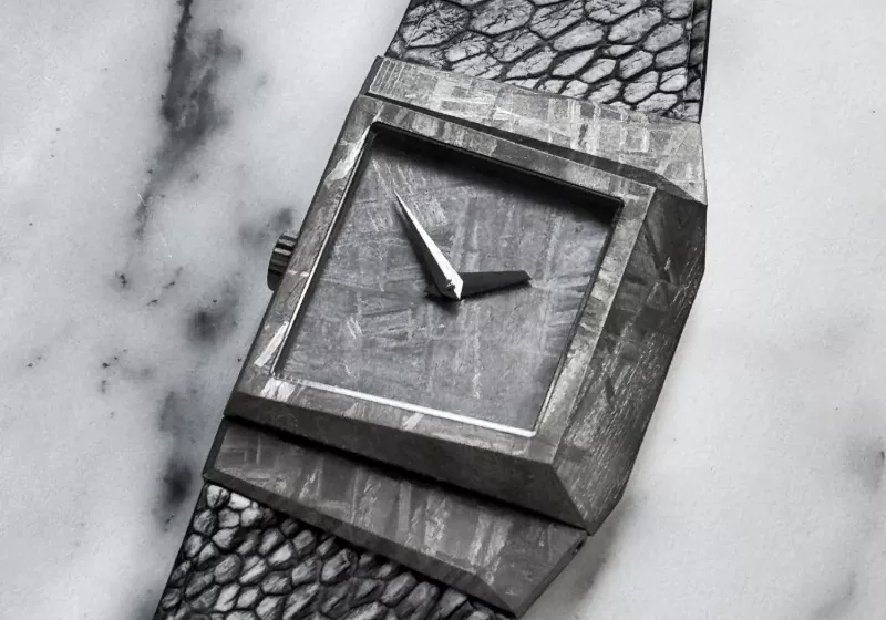 Out of this world: This watch is made from a million-year-old meteorite