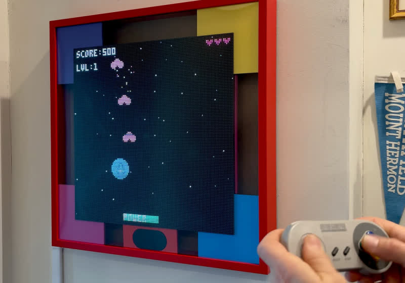 Pixel wall art meets retro gaming in stunning Raspberry Pi 5 project