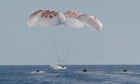 Nasa-SpaceX crew makes joyful return to Earth after two US astronauts were stuck for months – as it happened