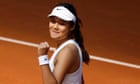 Emma Raducanu returns to action with Madrid Open win over Suzan Lamens