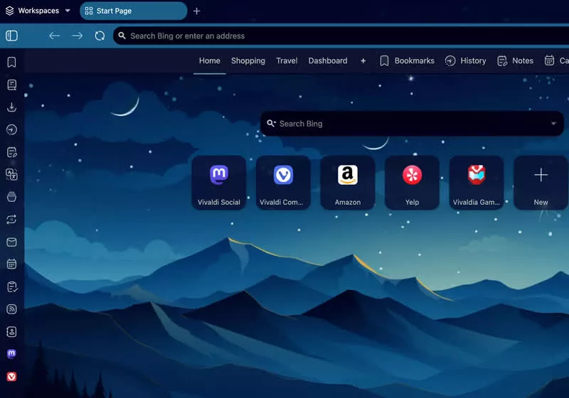 Vivaldi 7.4 updates address bar, adds per-site shortcut controls