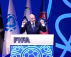 Delegates walk out of Fifa congress after Infantino arrives late from Trump trip