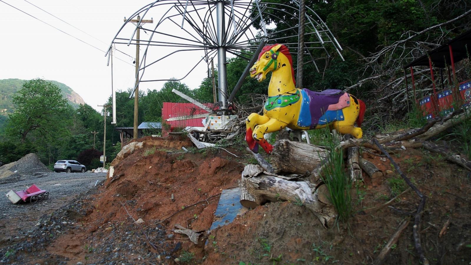 The scars from Hurricane Helene are healing slowly in this Appalachian tourist town
