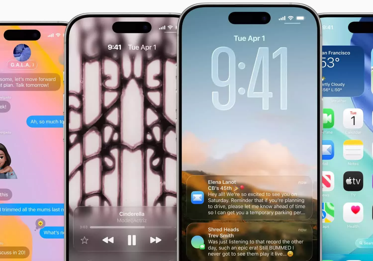 The iPhone gets a refreshed UI with Liquid Glass in iOS 26, extending across all Apple operating systems