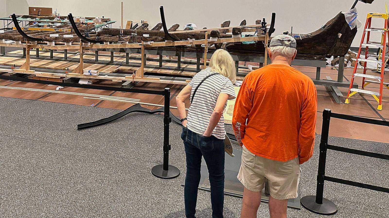 A Revolutionary War-era boat is being painstakingly rebuilt after centuries buried beneath Manhattan