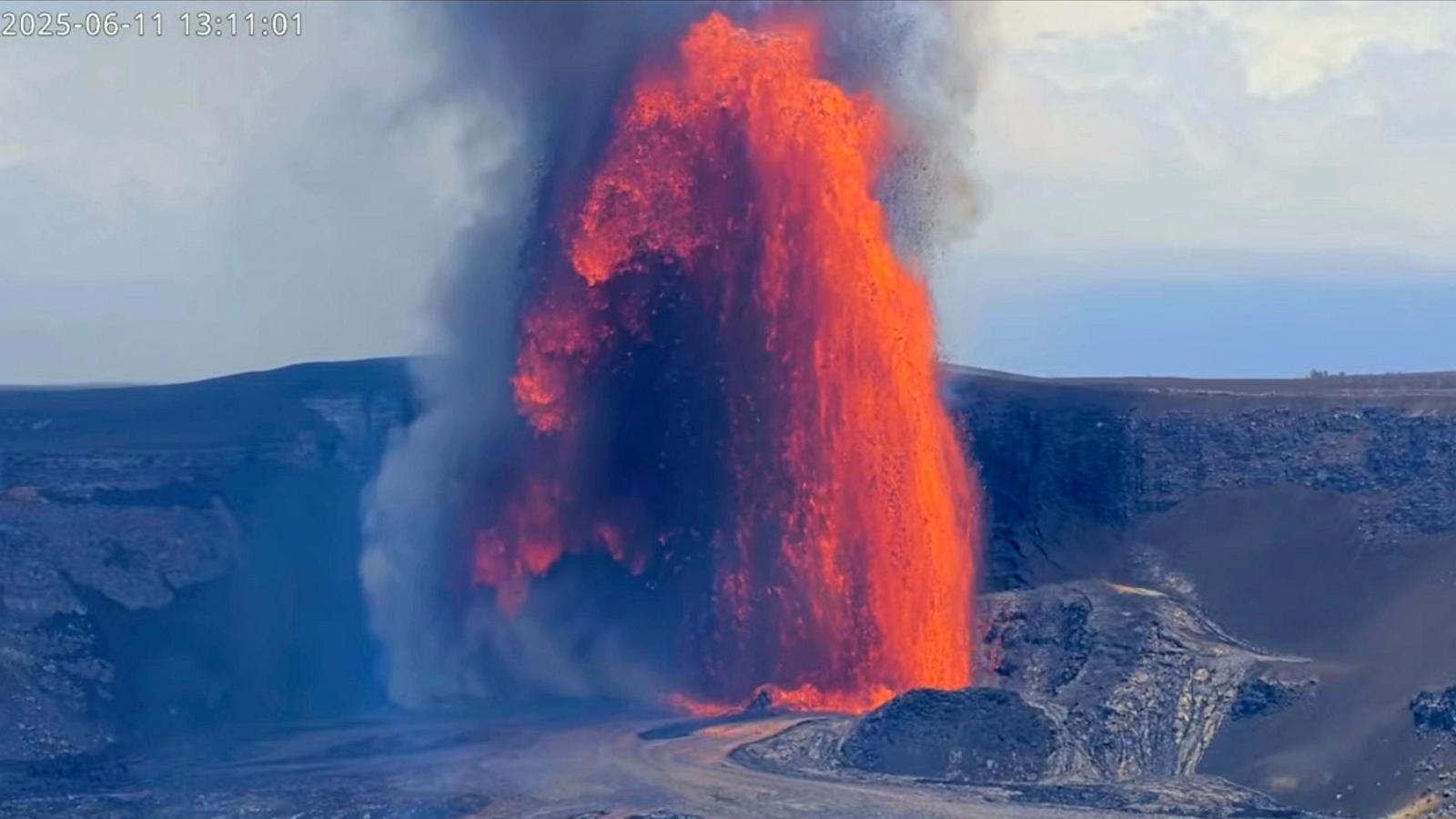 Hawaii's Kilauea Volcano erupts for the 25th time since December. Lava reaches over 330 feet