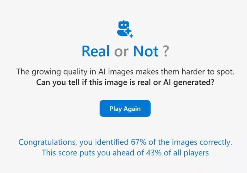 Think you can tell a fake image from a real one? Microsoft's quiz will test you
