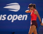 Emma Raducanu overwhelmed by Rybakina at US Open in straight-sets loss