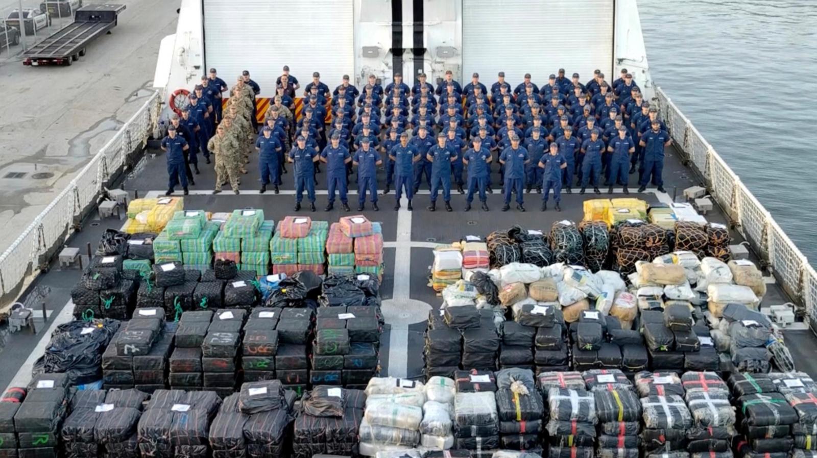 The Coast Guard seized a record 76,000 pounds of drugs this summer