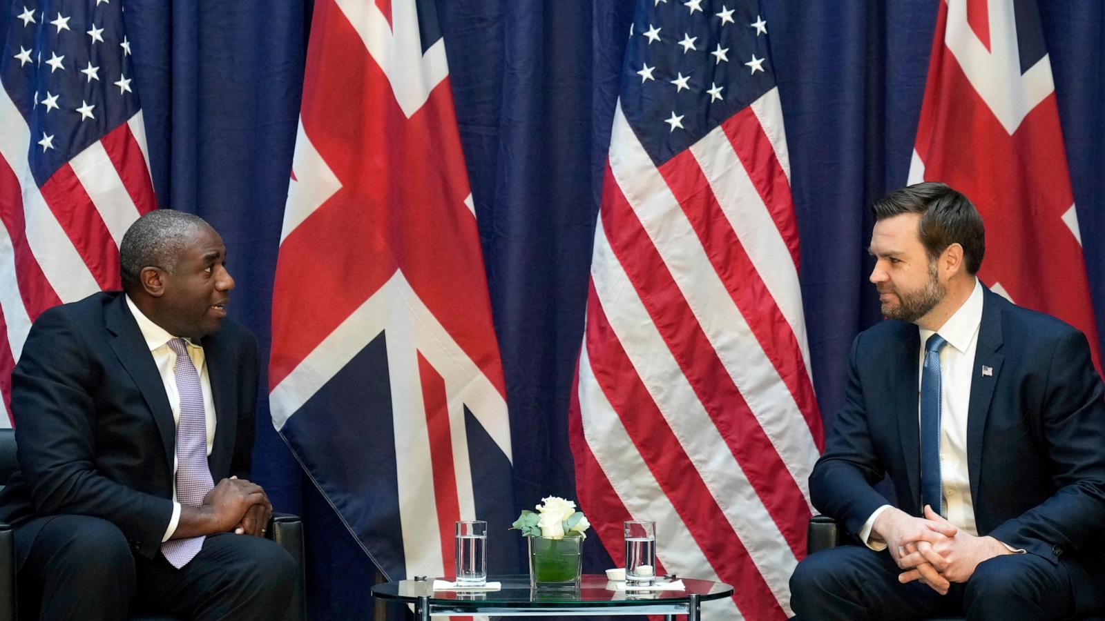 Vance, UK foreign secretary will meet before US vice president's vacation
