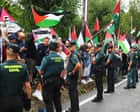 Vuelta a España: Egan Bernal wins stage 16 curtailed by pro-Palestinian protesters