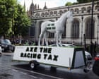 Strike day with a dress code as racing descends on London to make case against tax changes