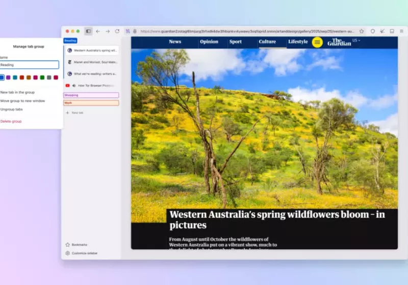 Tor Browser 15 brings vertical tabs and improved organization