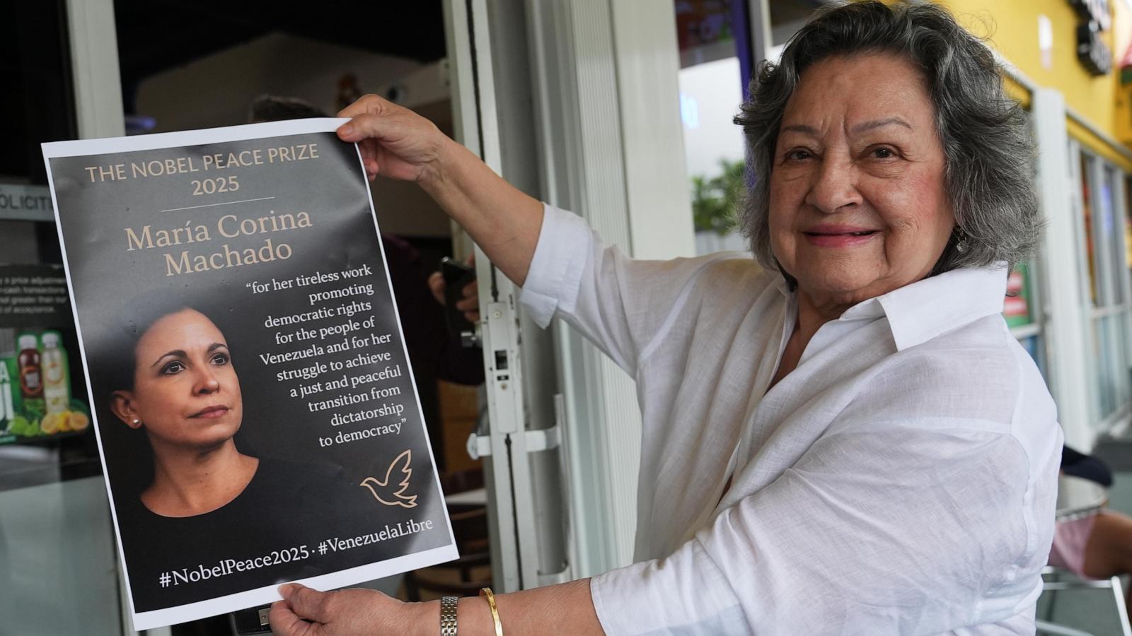 A look at how Venezuelans in the US are reacting to Maria Corina Machado's Nobel Prize win