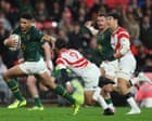 Sacha Feinberg-Mngomezulu lights up South Africa’s nine-try rout of Japan