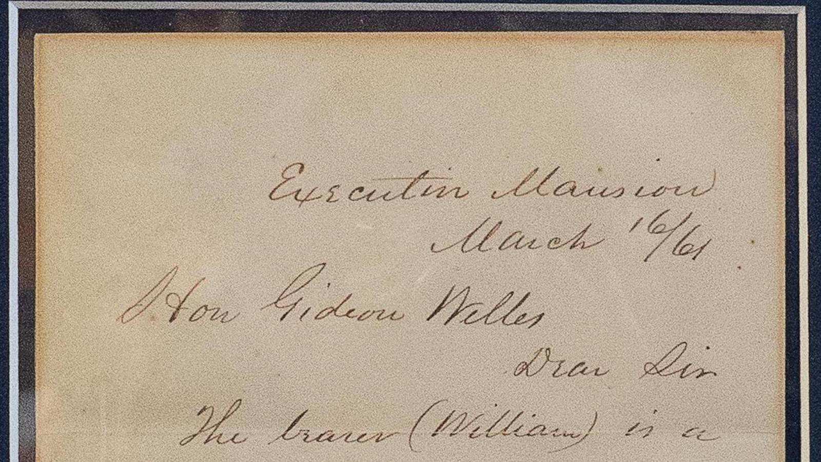 Abraham Lincoln letter seeking job for Black friend and valet now on display at presidential museum
