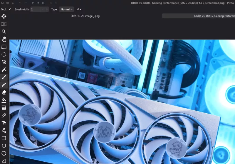 Pinta lets you edit images without the complexity of advanced editors