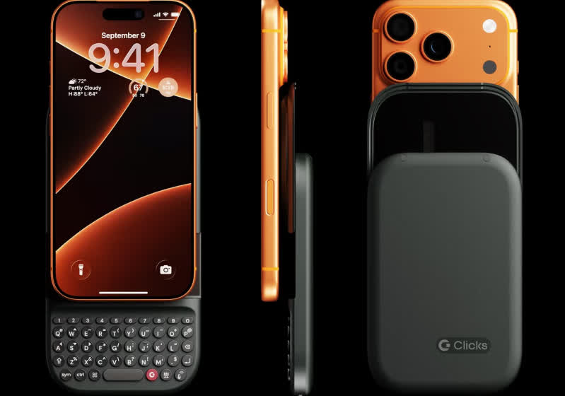 The Clicks Power Keyboard brings physical keys - and extra power - to your mobile device