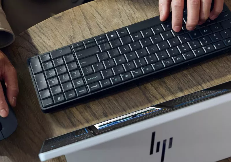 HP's EliteBoard AI PC hides a full Ryzen system in a keyboard