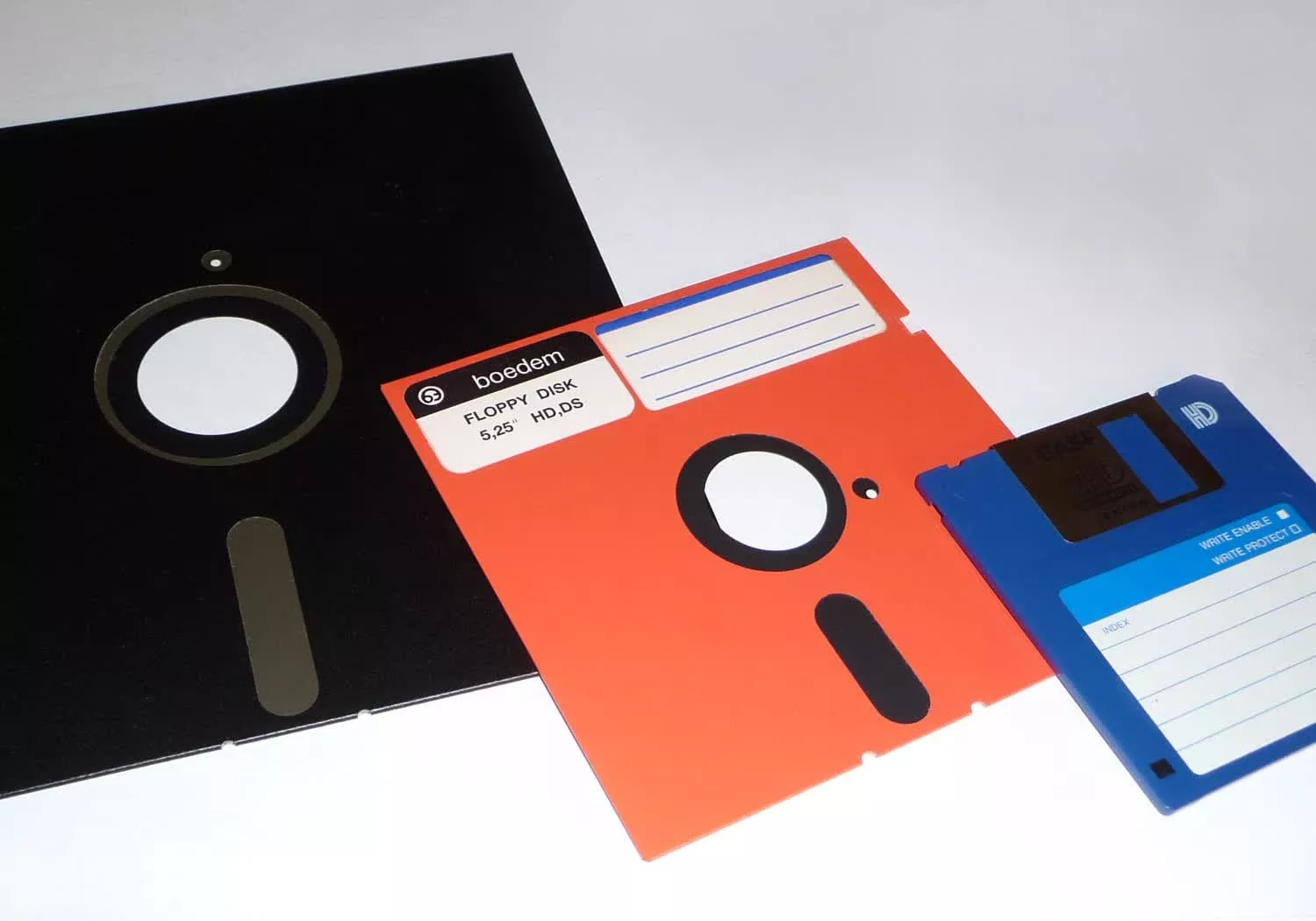 What was the size of the first-generation floppy disk?