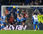 Kostoulas’s brilliant bicycle kick rescues point for Brighton against Bournemouth