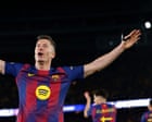 Lewandowski and Raphinha double up as Barcelona run riot against Newcastle