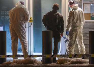 Police investigate a potential explosion outside the US Embassy in Oslo