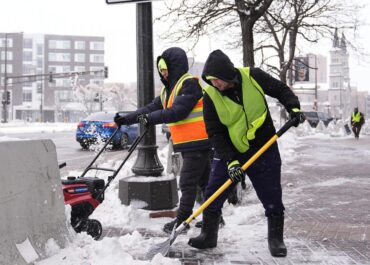 Severe storms pummel parts of US with snow and high winds and raise tornado threat