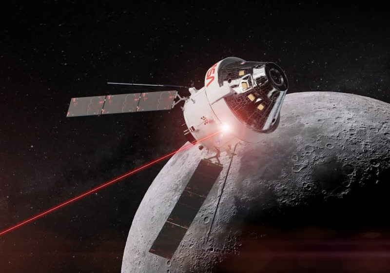 NASA's Artemis laser system will send 4K video from the Moon at 260 Mbps