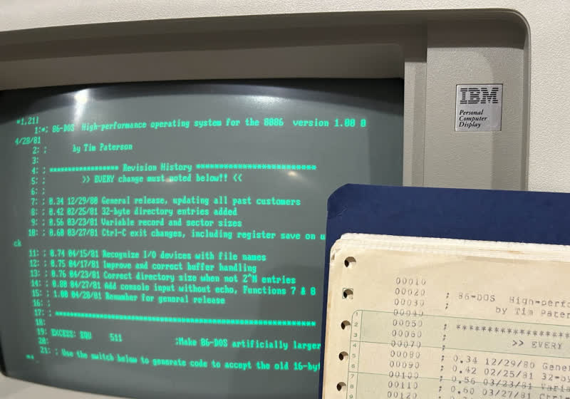 Microsoft releases the earliest DOS source code ever discovered as open source