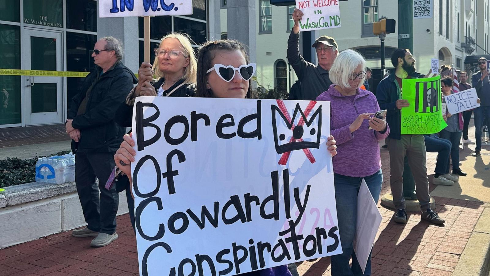 Protesters rally against planned Maryland immigration detention facility