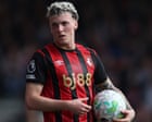 Bournemouth drop Álex Jiménez amid investigation into alleged messages to 15-year-old