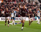 ‘Disgusting’: Hearts see off Falkirk but McInnes fumes as late Celtic penalty tilts title race