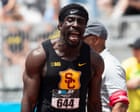 Eddie Nketia runs 100m in 9.74s but Australian sprint record stays out of reach