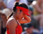 Emma Raducanu slumps to straight-sets defeat in French Open first round