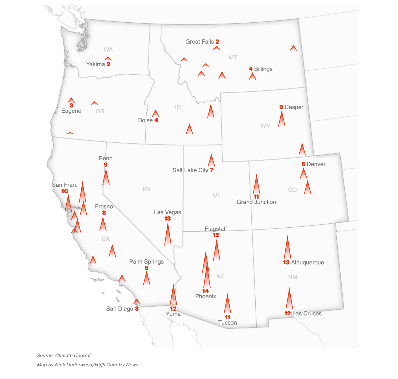 The ramifications of record-shattering heat on the West’s ecosystems
