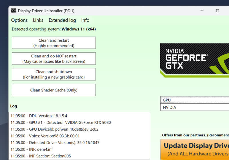 Display Driver Uninstaller completely wipes your GPU drivers for a fresh start