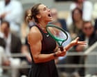 Sabalenka says she wants ‘to quit tennis’ after shock French Open defeat by Shnaider