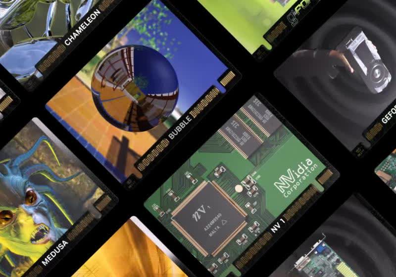 Nvidia launches free GeForce trading card collection featuring 14 designs from NV1 to RTX 2080 Ti