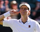 Sinner makes net gains to storm past Brooksby and book place in Wimbledon last 16
