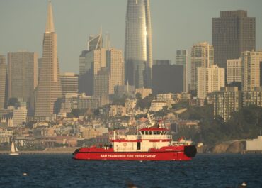 1 missing and 17 rescued after a boat fire near Alcatraz Island off San Francisco