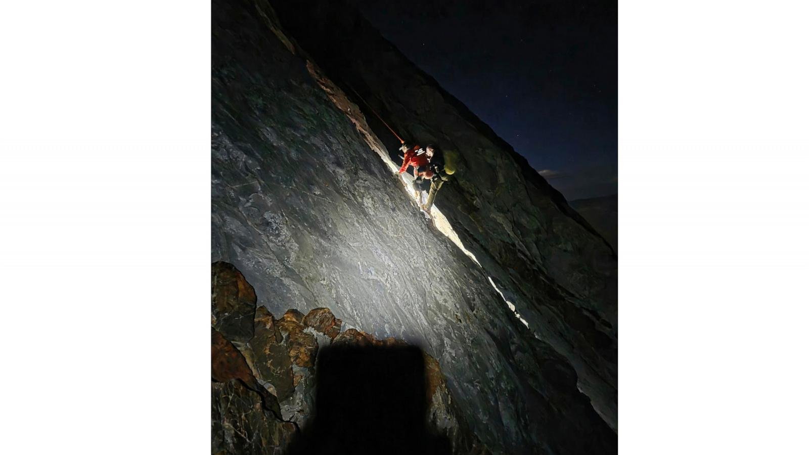 Volunteers rescue climber stranded on small ledge in California's Sierra Nevada