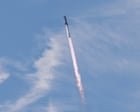 ‘Starship is in orbit’: cheers go up as huge SpaceX rocket circles Earth for first time